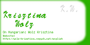 krisztina wolz business card